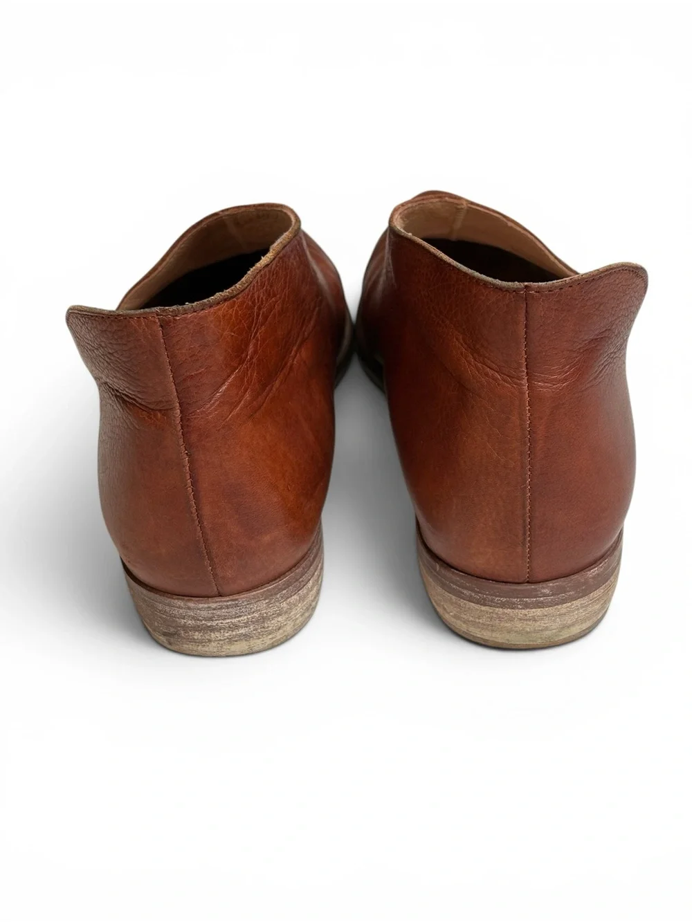 Free People Brown Leather D'Orsay Flats